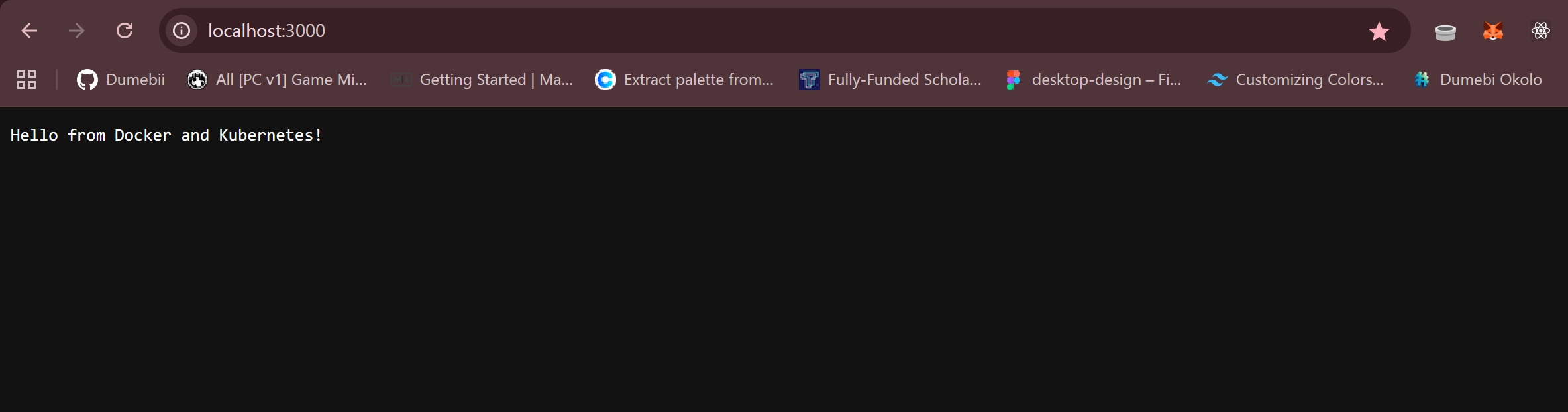 來自 docker 和 kubernetes 的問候