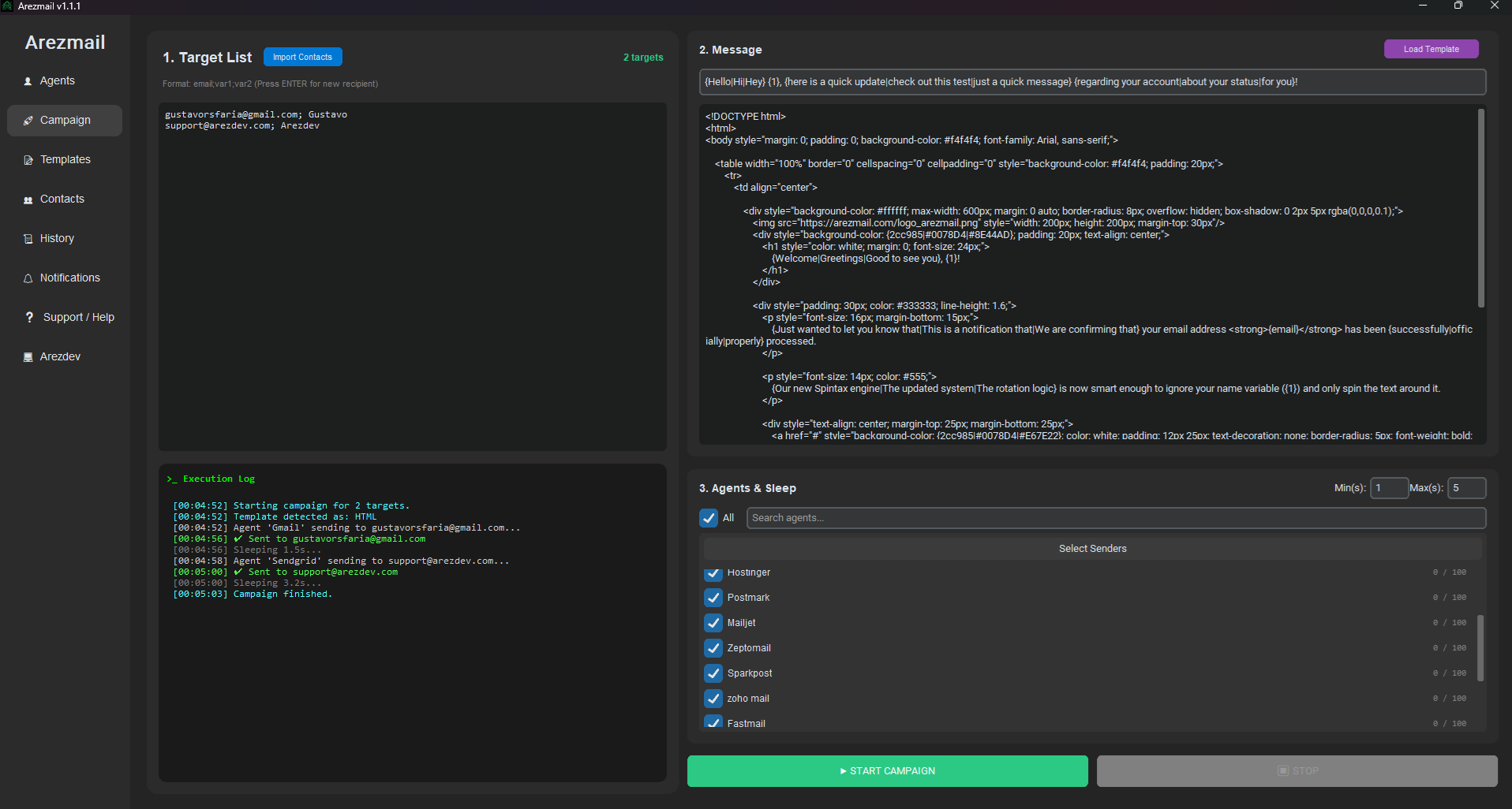 Email Automation Tool Screenshot