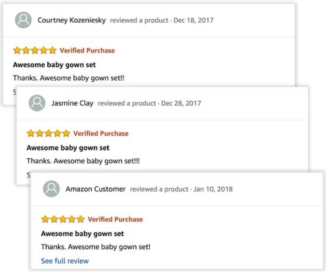 Amazon review spam