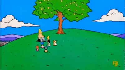 Grandpa Simpson telling a story