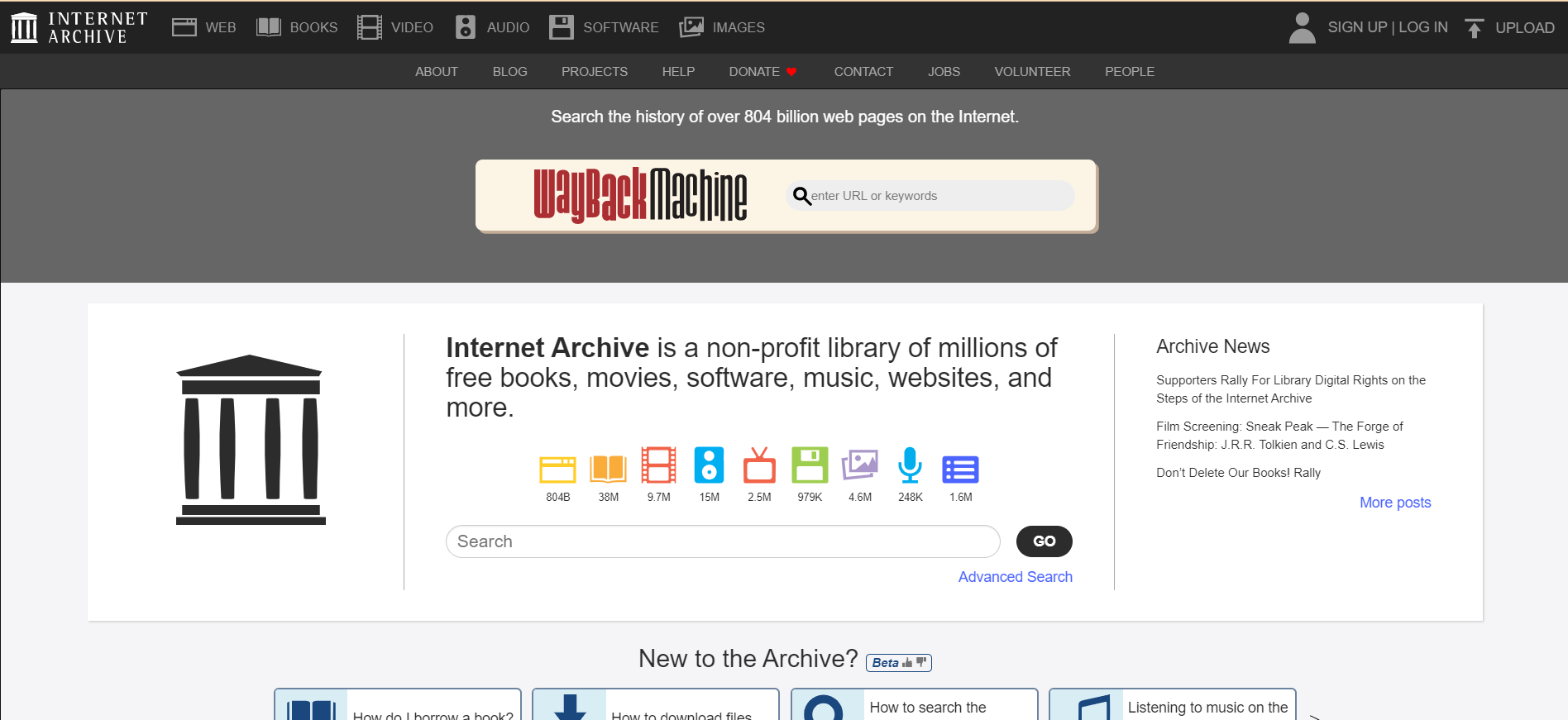 archive wbsite
