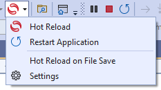 Enabling hot-reload via the hot-reload menu