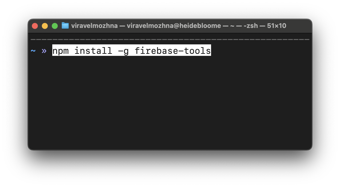 install firebase CLI