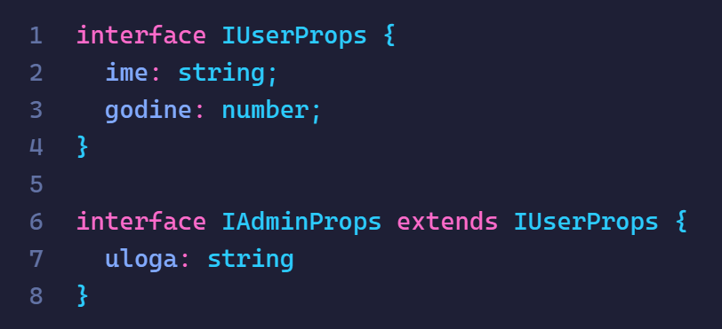 ts interface extends example