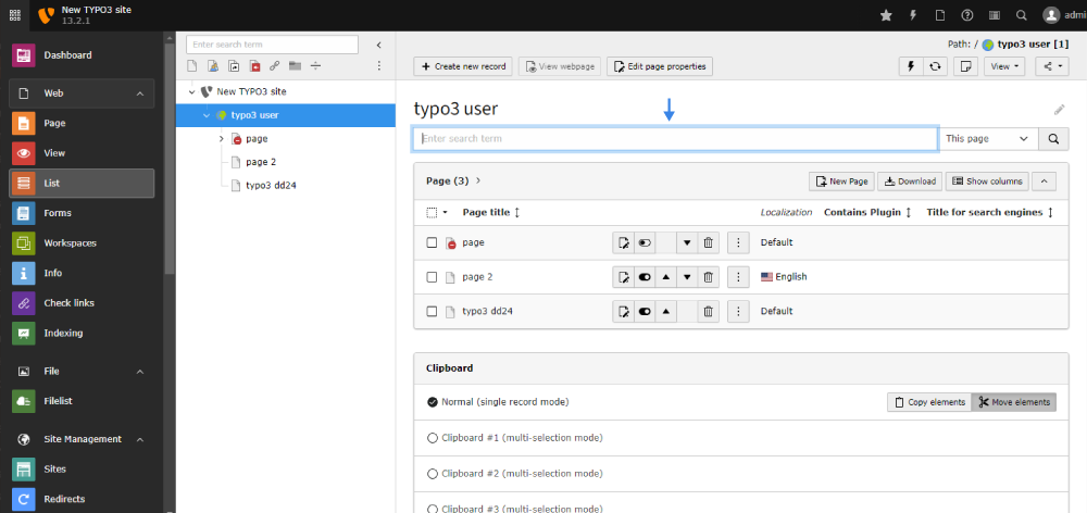 Default Record Search Level Configuration