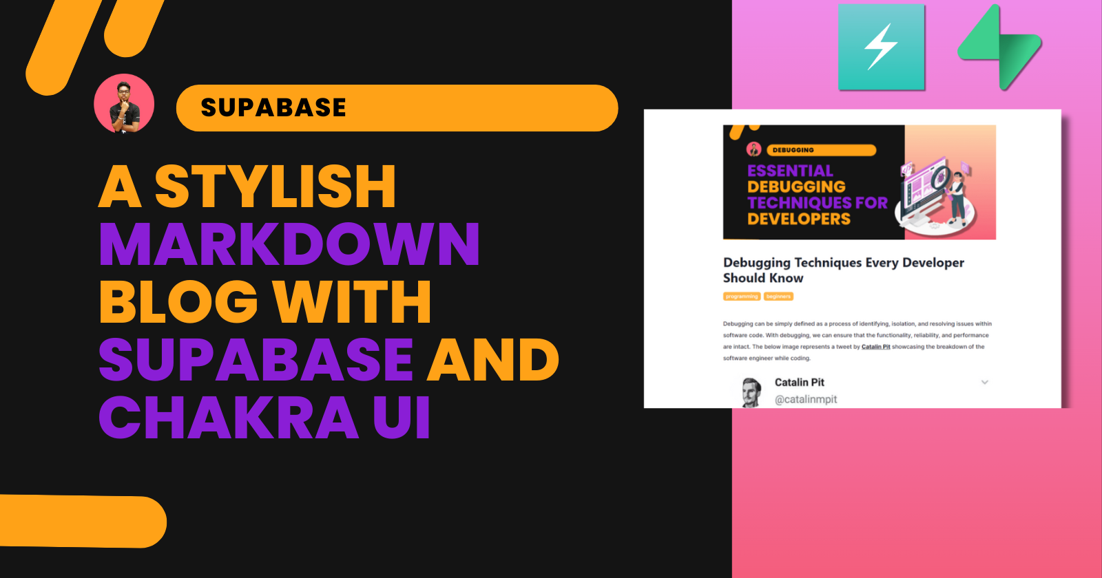 How to Build a Markdown Blog with Next.js, Supabase, and Chakra UI