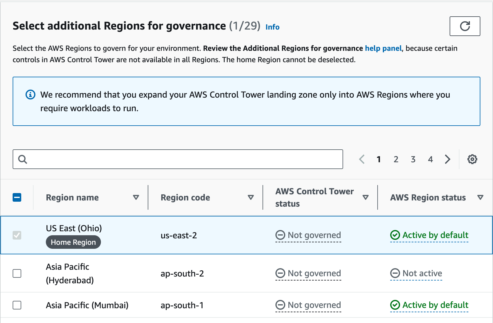 Additional AWS Regions