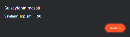 Javascript Alert