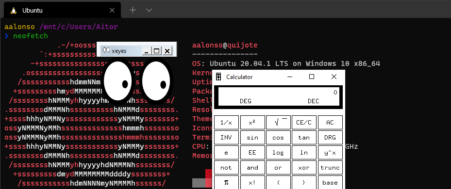 x11 apps running on WSL2 Ubuntu