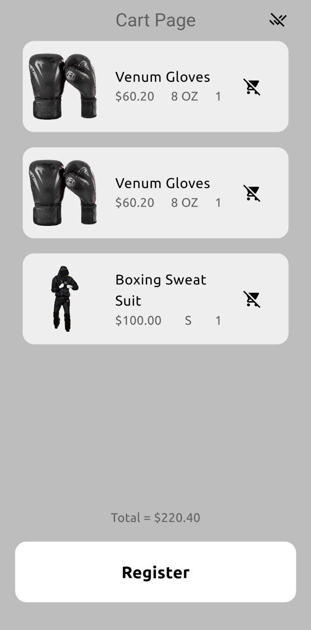 This is the cart page where you can submit your order