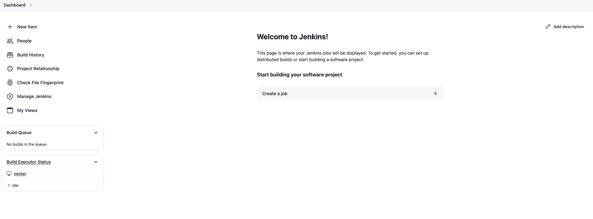 Dashboard-create job