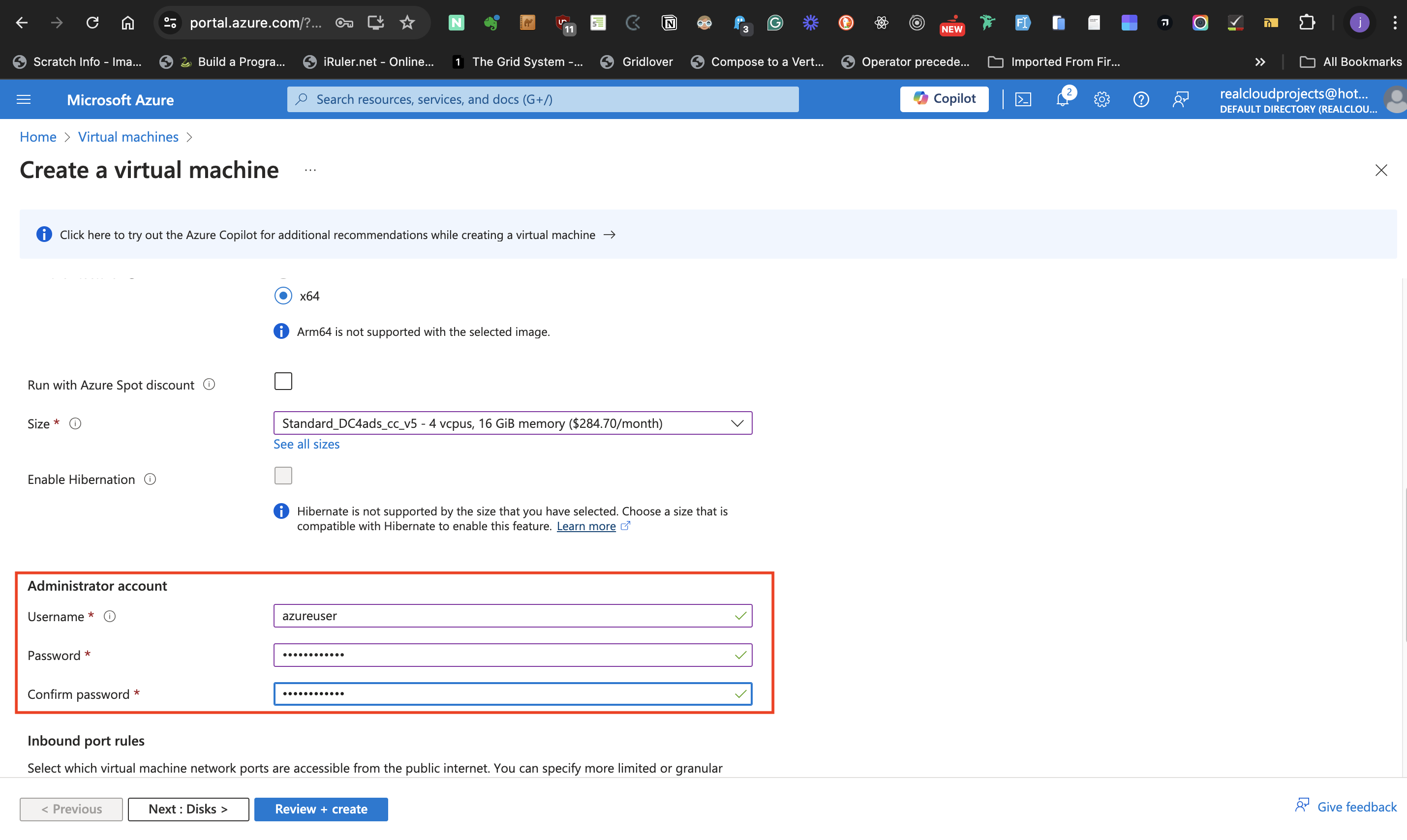 Administrator account
