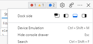 developer toolbar