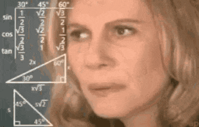 confused math lady gif