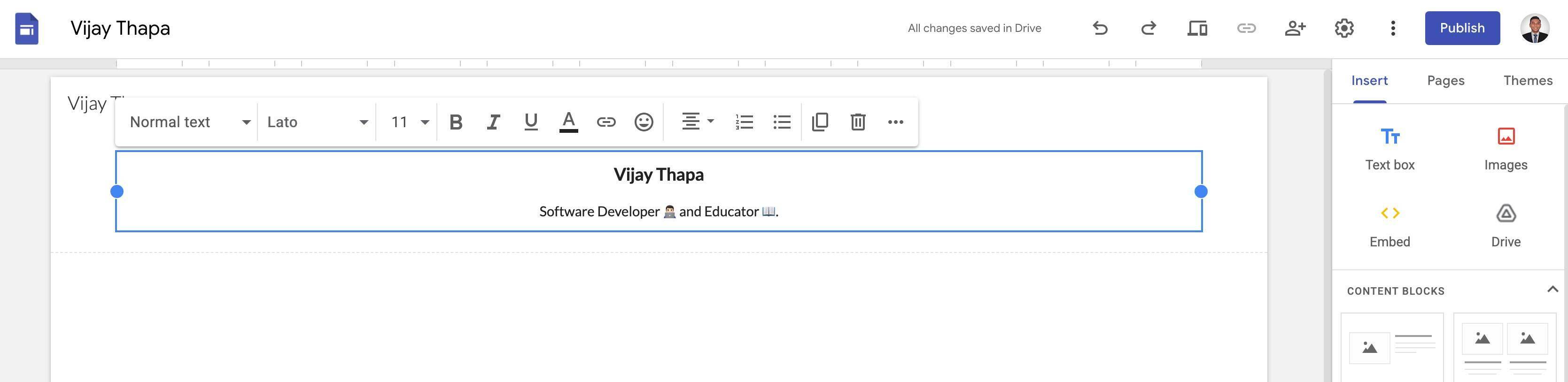 Text Formatting - Center Align, Bold and Increase Font Size