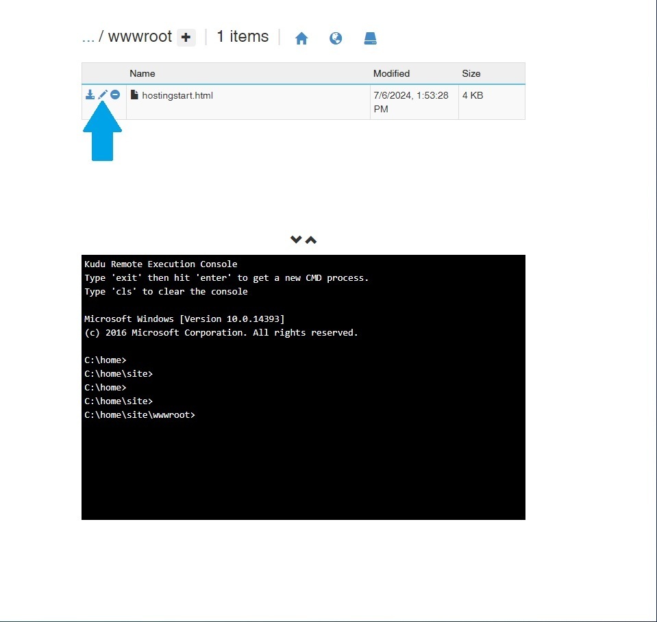 Editing the hosting html