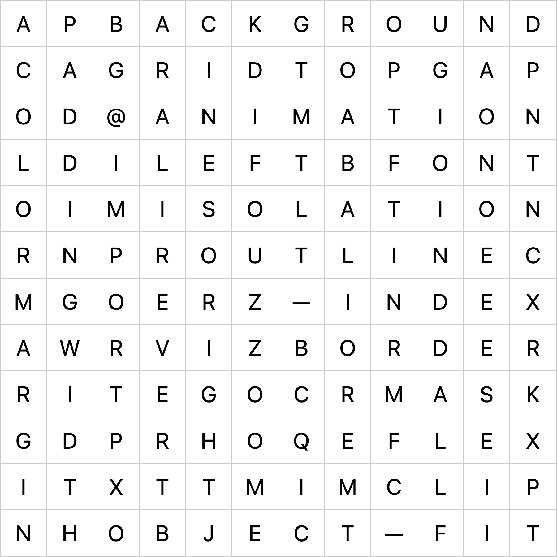CSS Word Search
