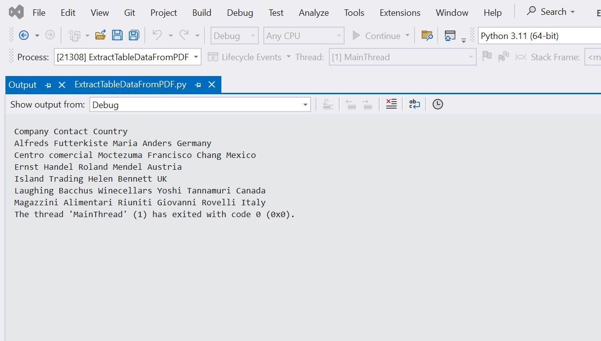 Extract Tables from PDF Python