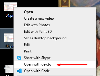 Open with dev.to
