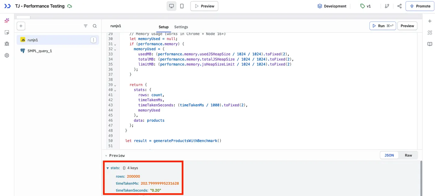 ToolJet 벤치마크