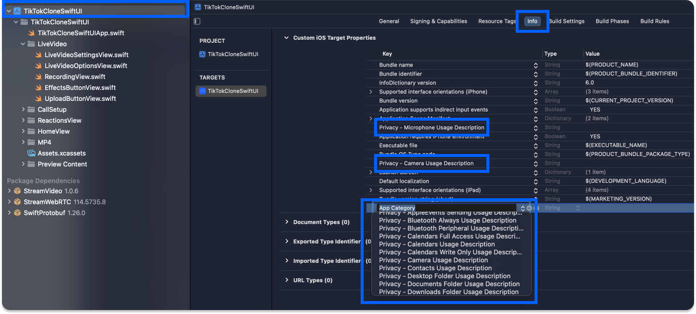 Privacy descriptions specification