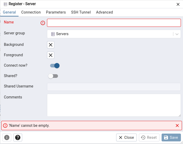 Register - Server General