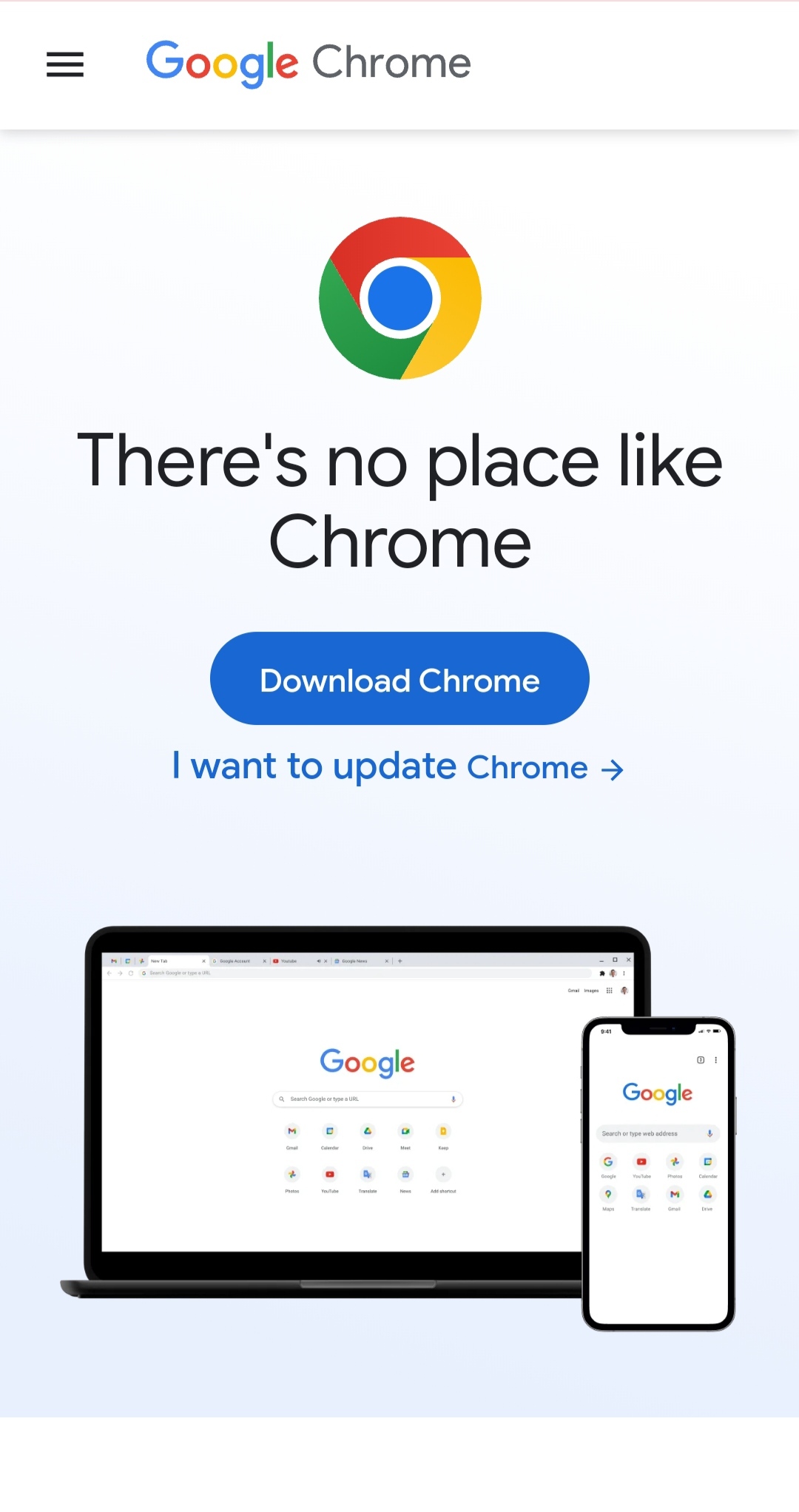 Chrome website