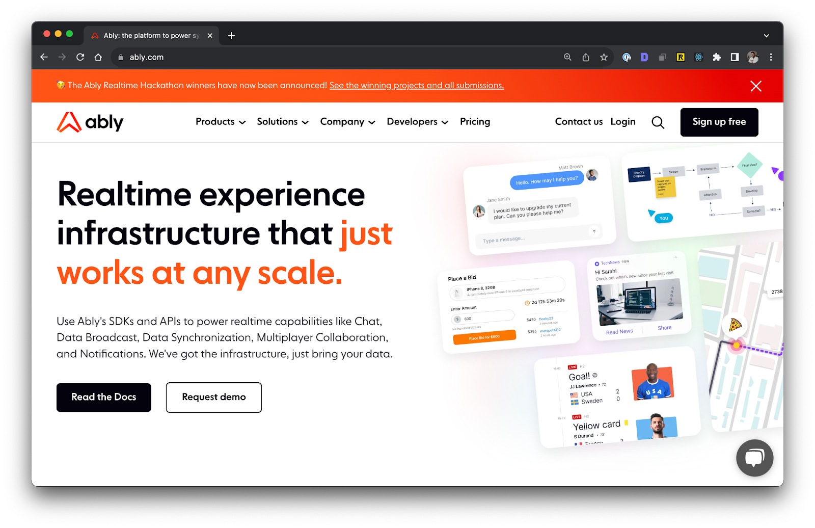 Ably realtime infrastructure API