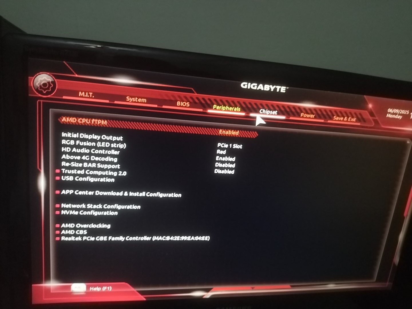 BIos<br>
![Image description