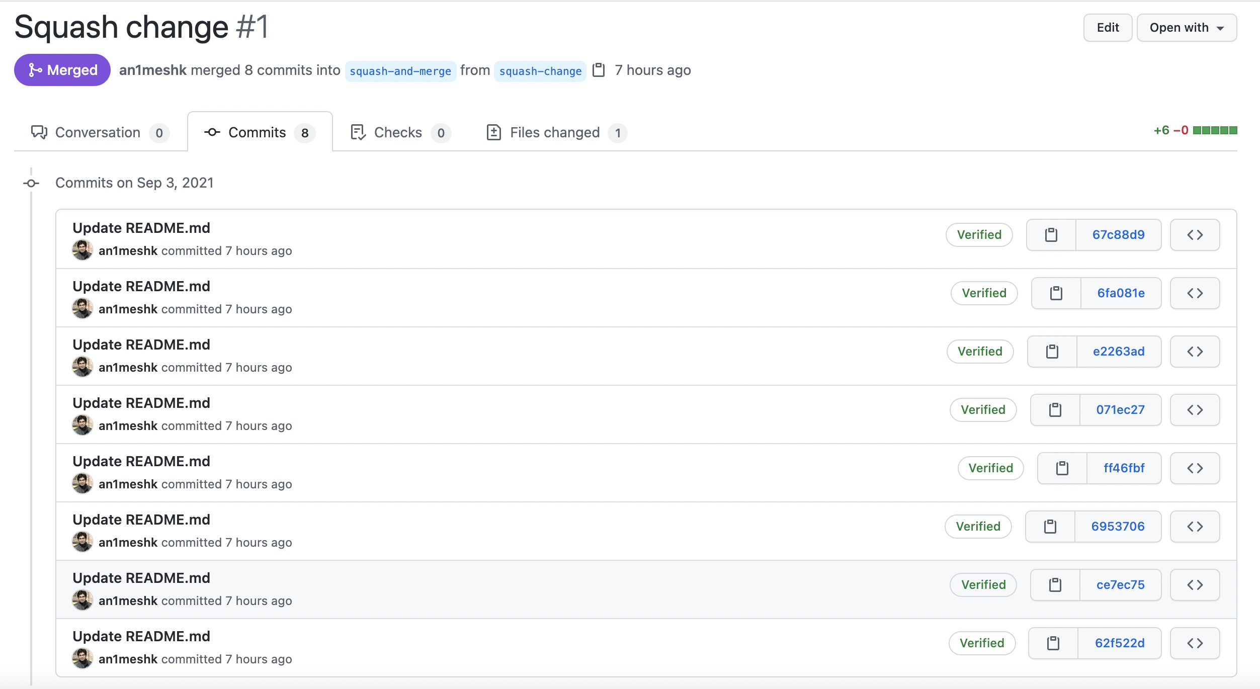 access to commit history