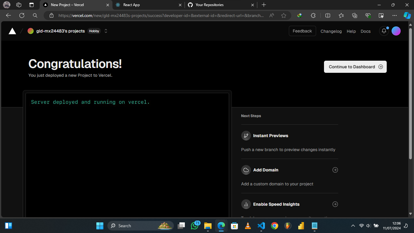 Success for backend deploy