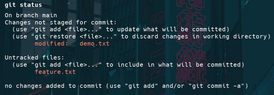 git status