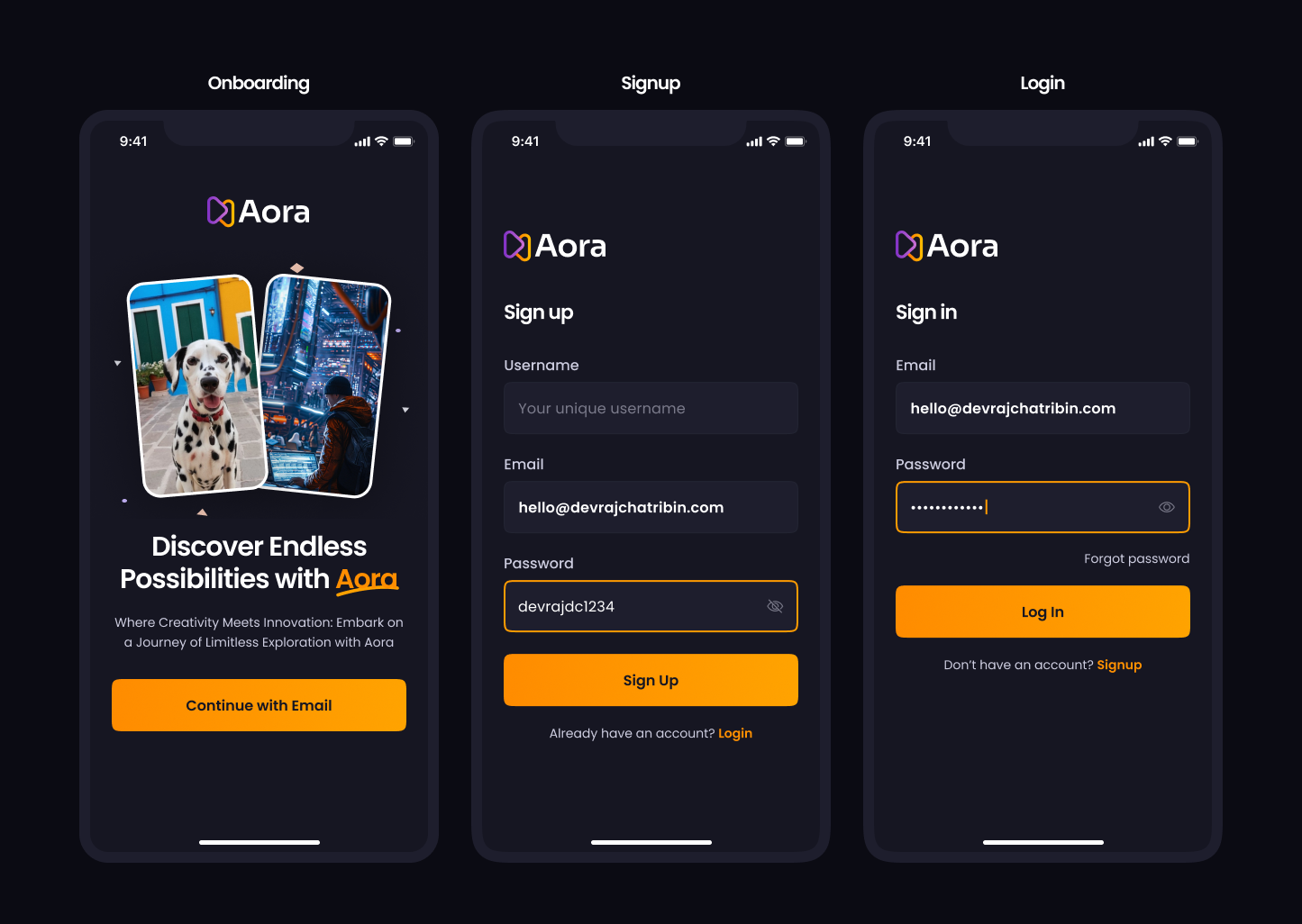 Onboarding Screens