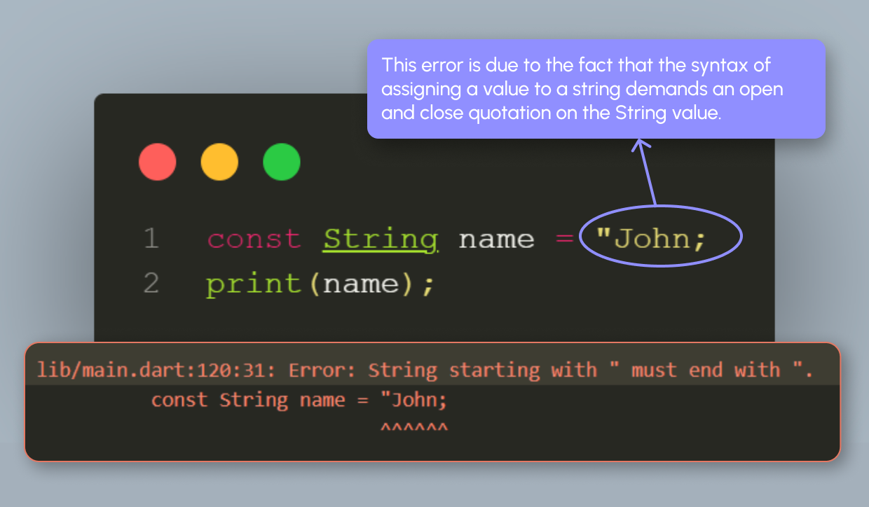 Syntax Error Example