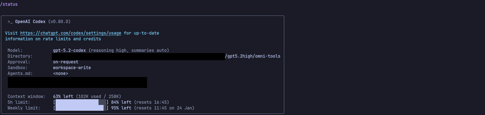 GPT 5.2 模型使用令牌完成任務
