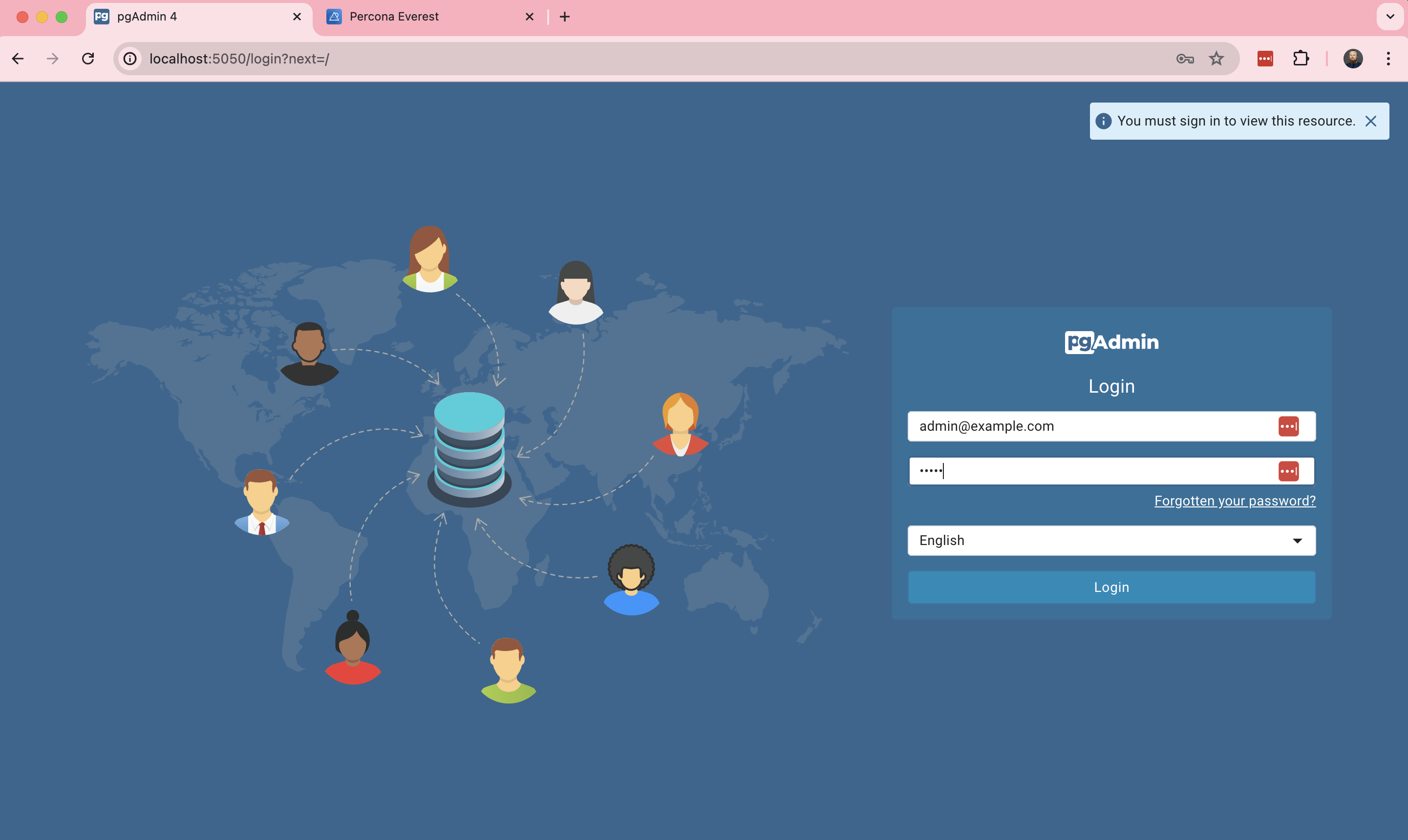 pgAdmin PostgreSQL Kubernetes Welcome