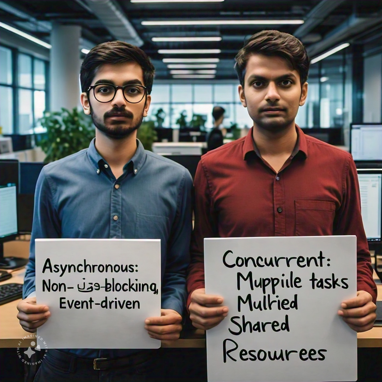 Concurrency vs asynchronous