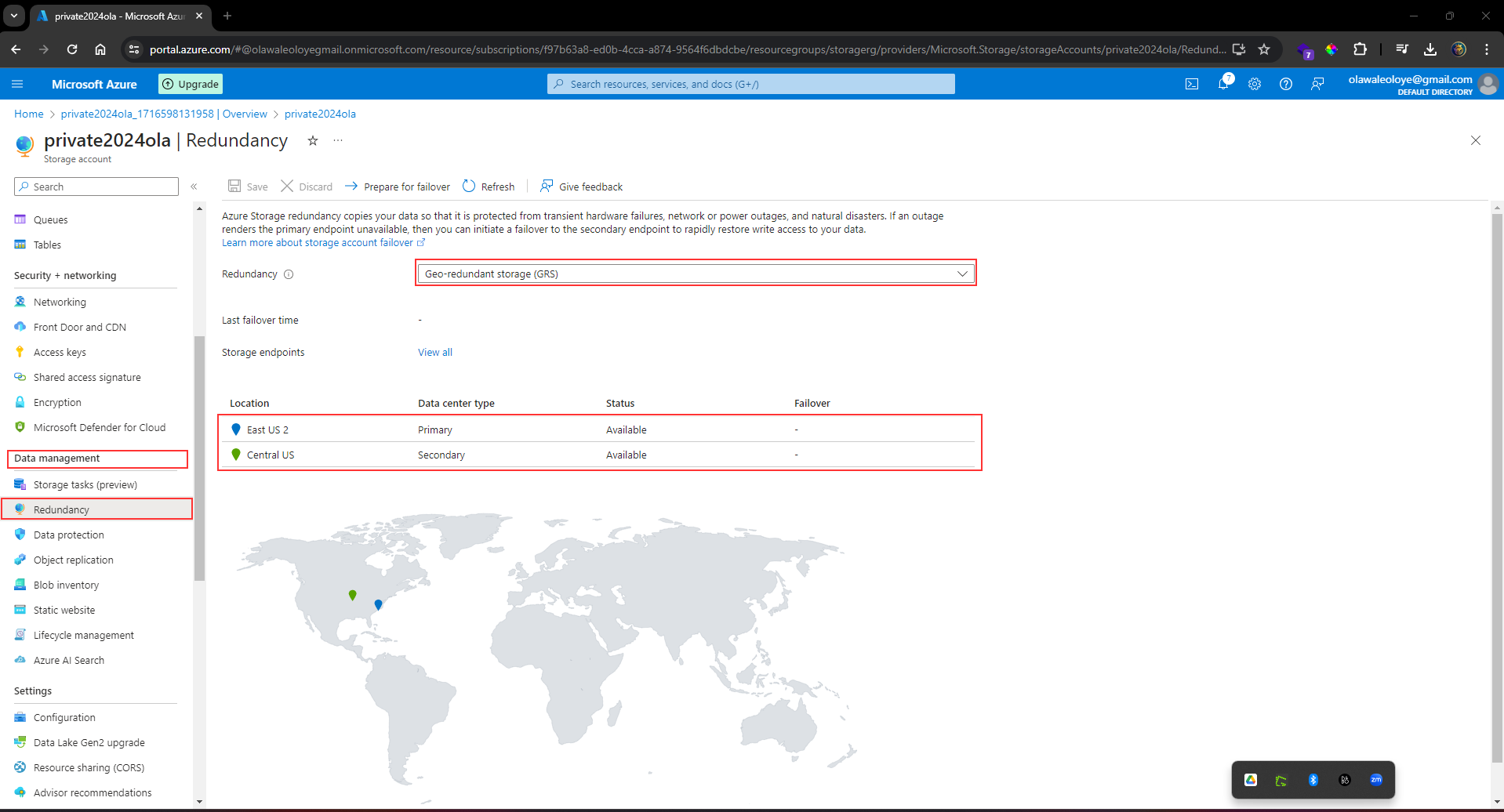 Geo-redundant storage