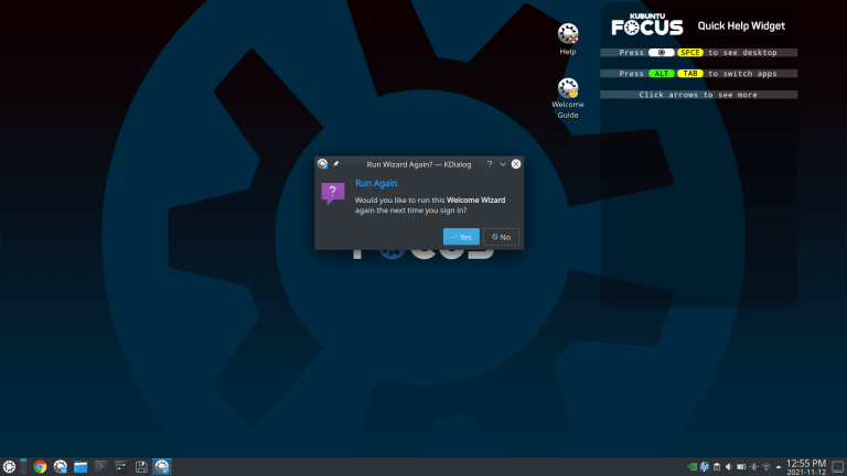 Kubuntu KDE desktop environment