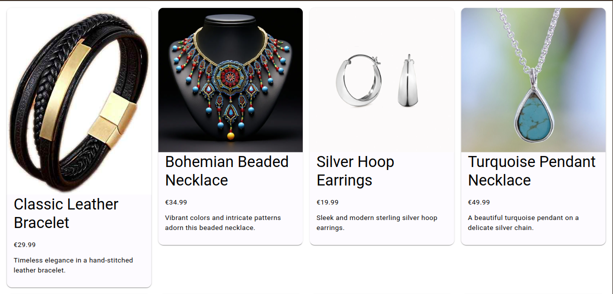 Four columns per row