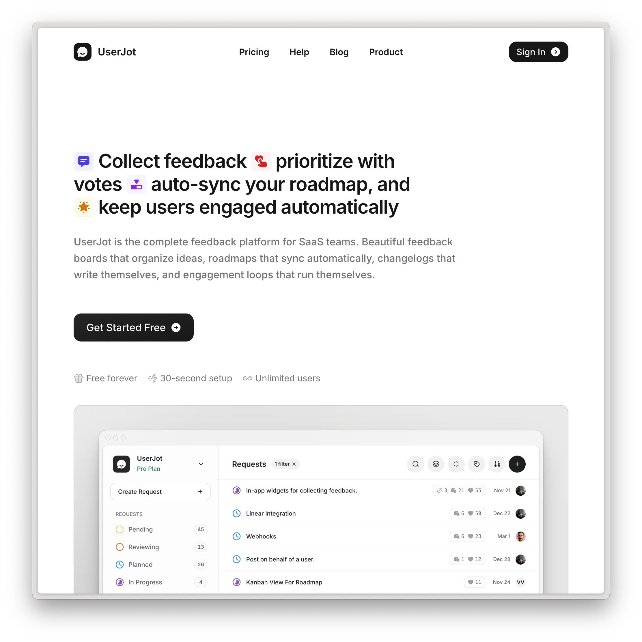 UserJot - 使用者回饋平台
