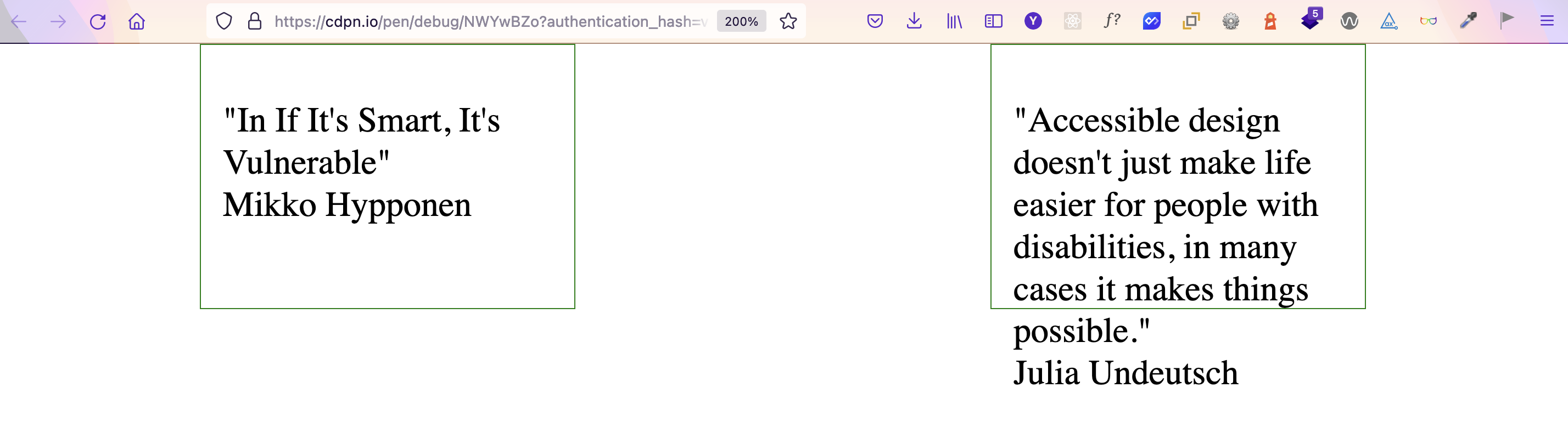 Two cites 200% text-only zoomed in