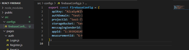 firebaseConfig.js file