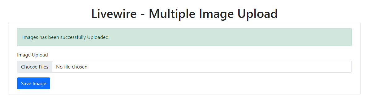 Livewire: Multiple image upload with preview