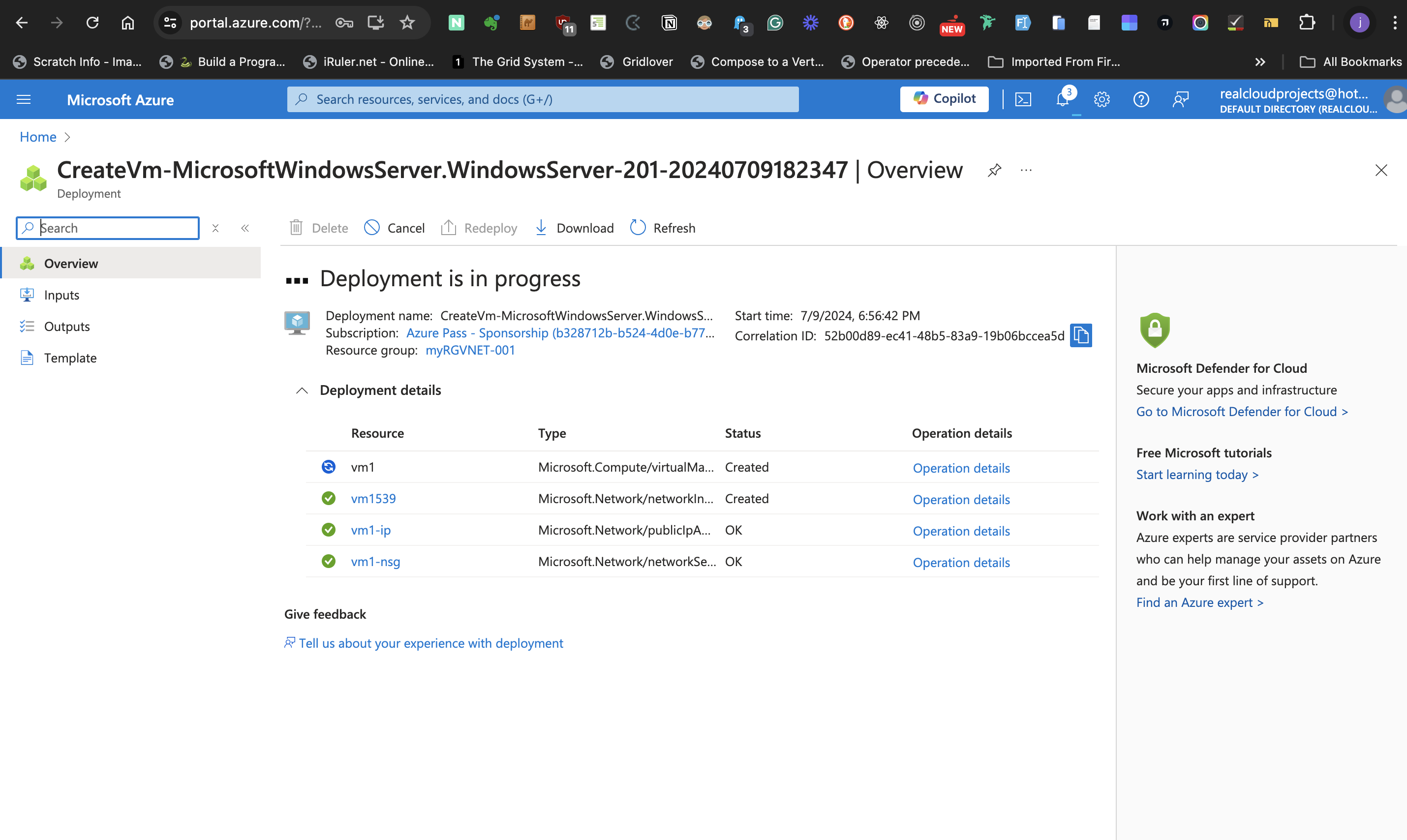 deployment in progress