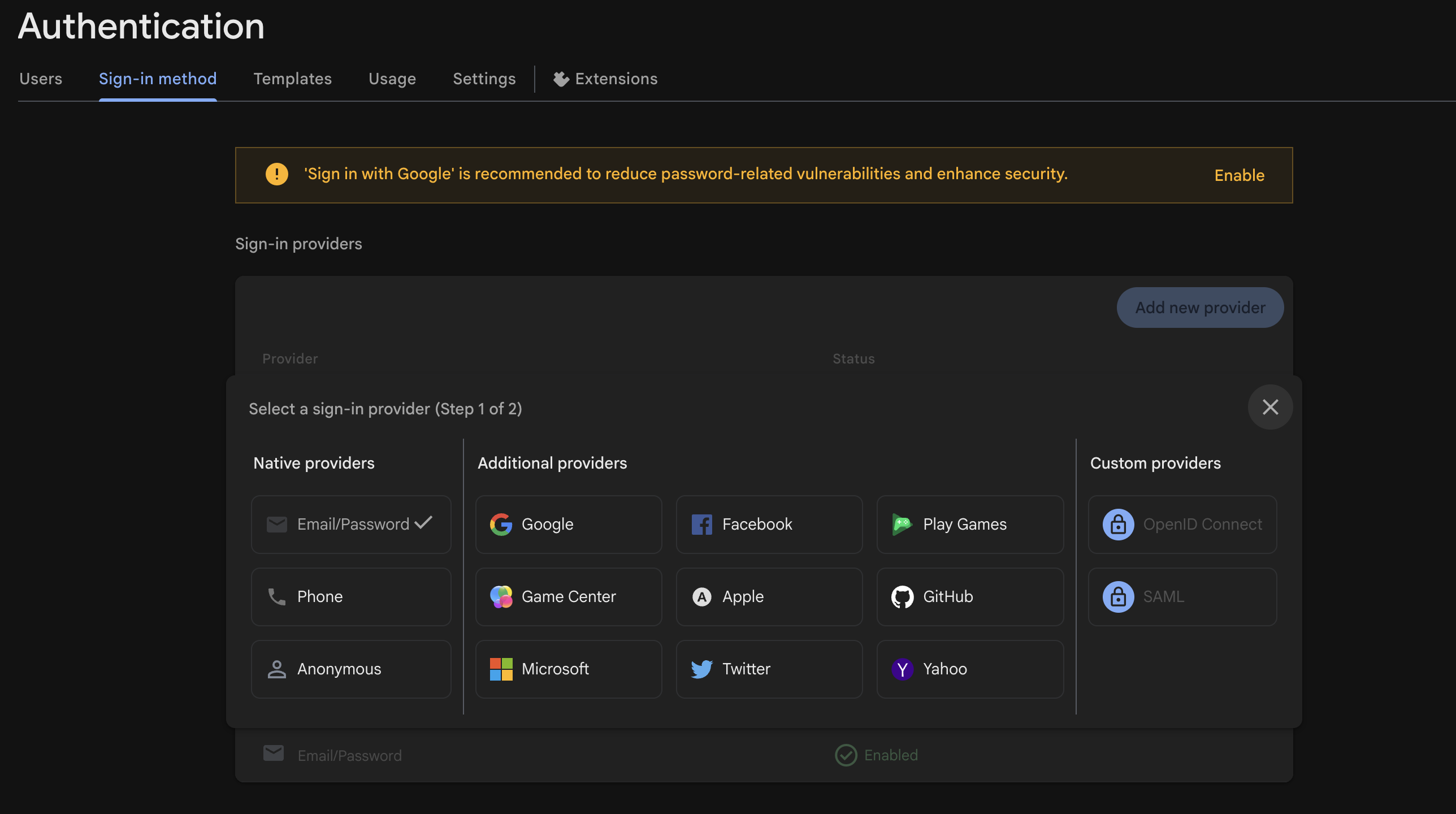 Firebase Authentication