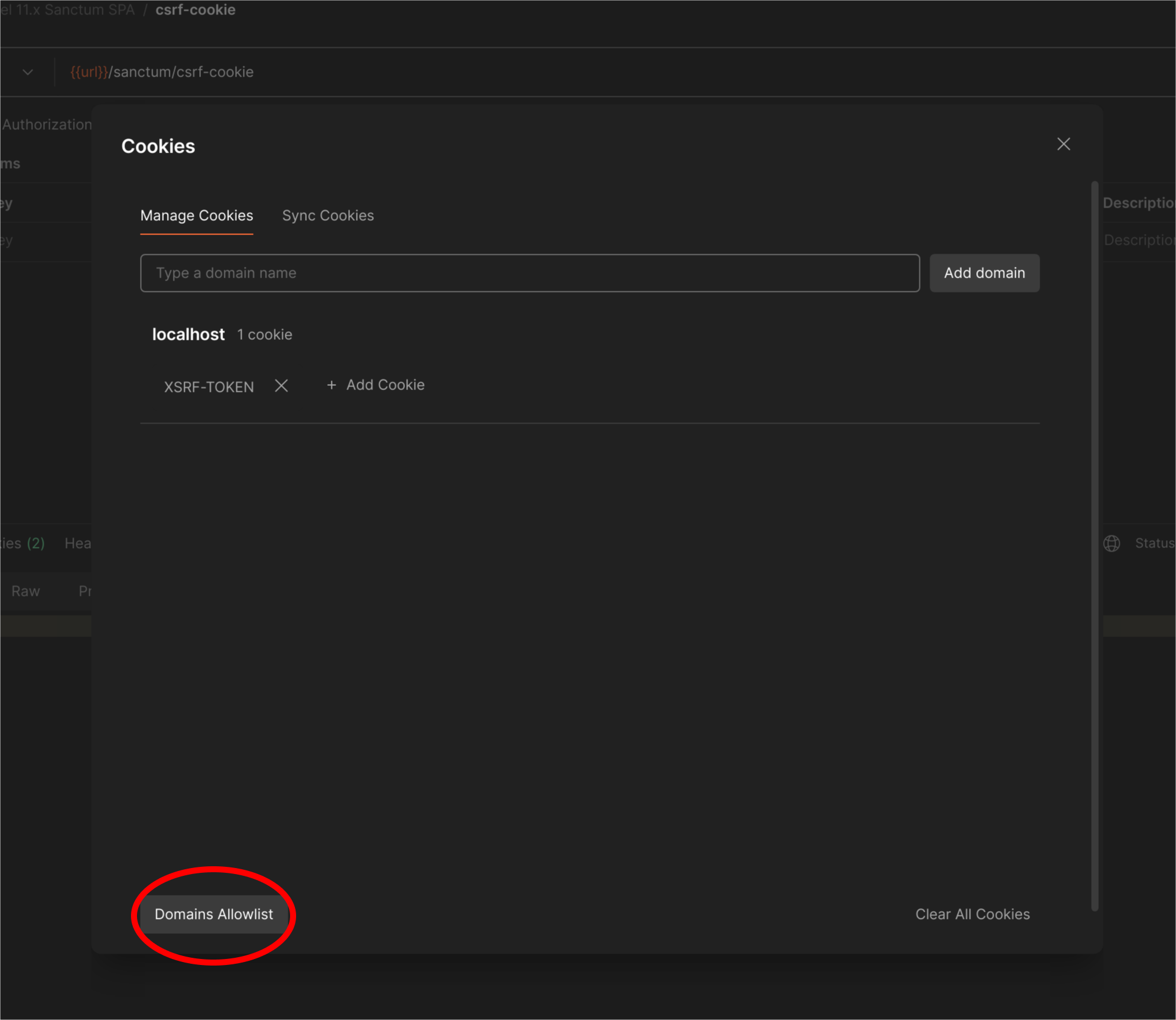 How to allow cookies in postman