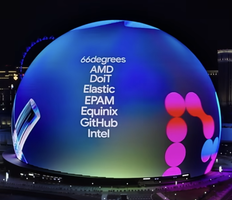 Sponsors shown on the Vegas Sphere