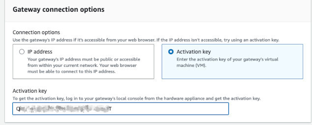 Type the activation key