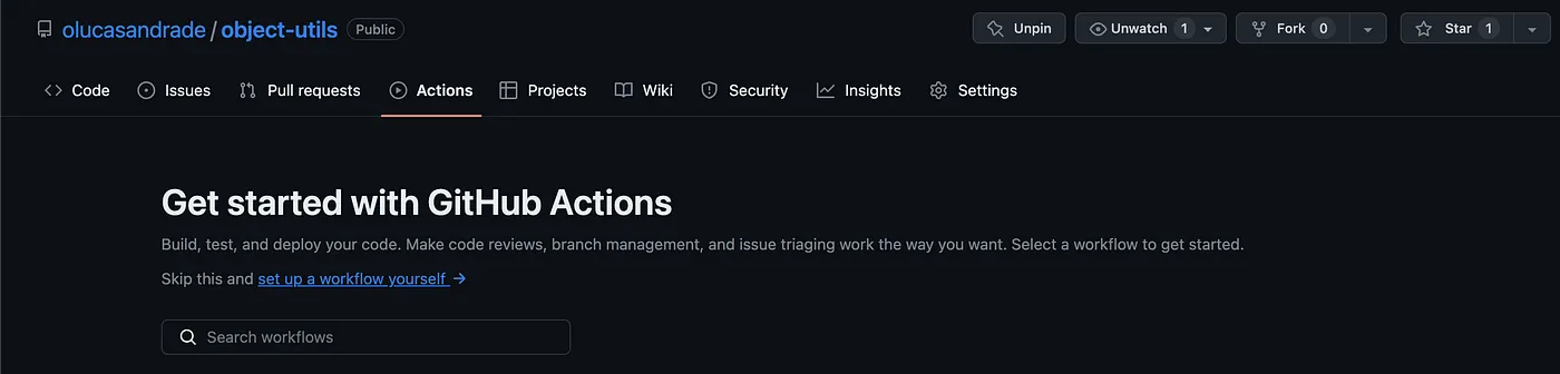 Github Actions Interface